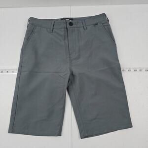 NWT Hurley chino shorts boys size 18‎ nike dri-fit gray 5255